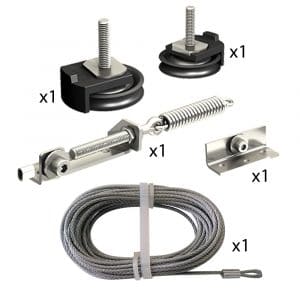 Quantity of items in our SLID’UP 240 – Sliding barn door hardware kit 