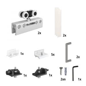 Quantity of items in our SLID’UP 240 – Sliding barn door hardware kit 