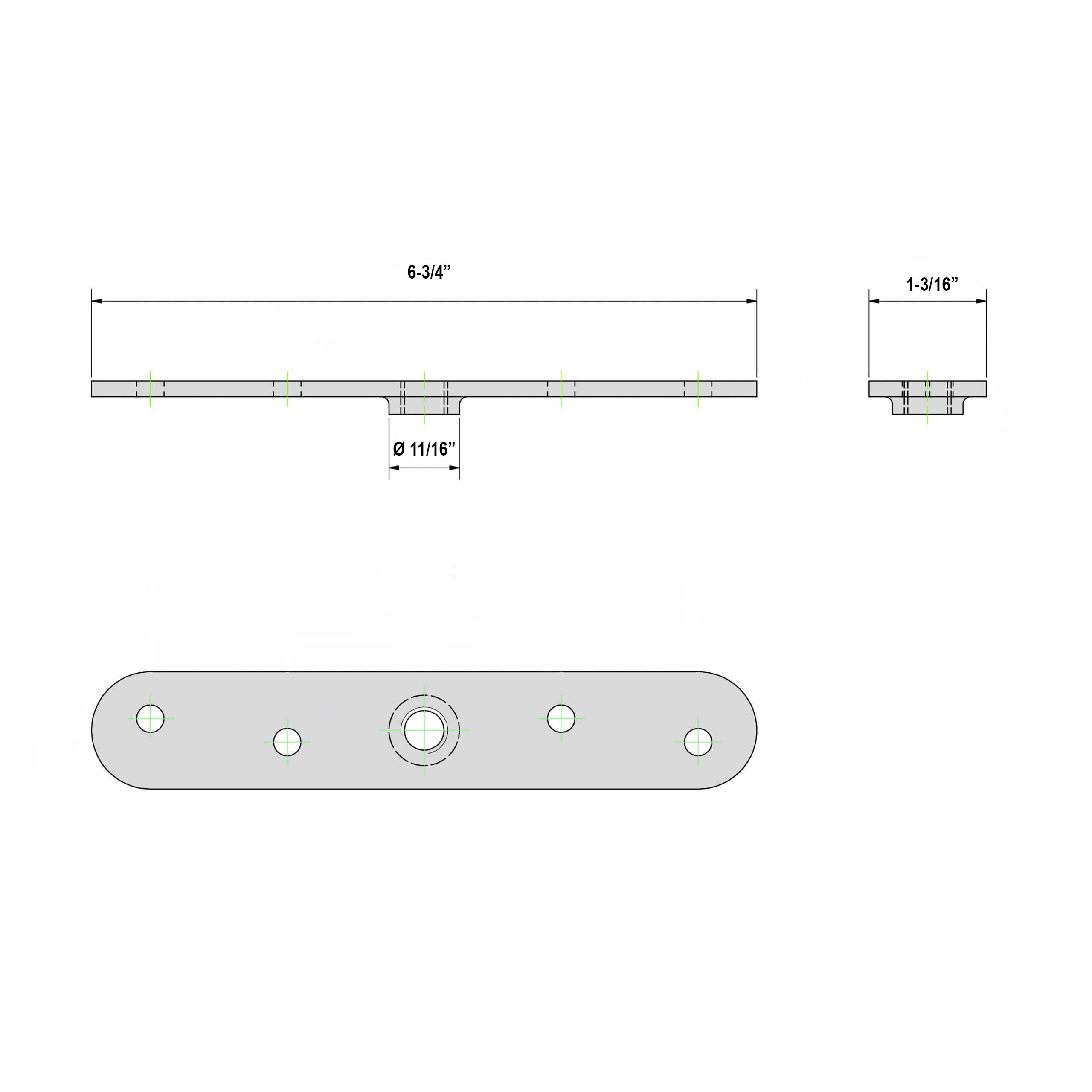 Drawing with dimensions of our plate for SLID'UP 2000