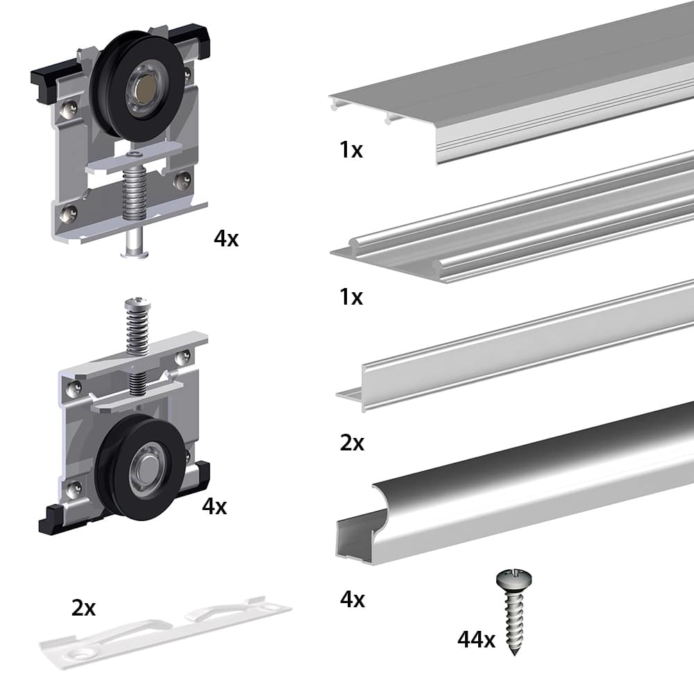 Système coulissant pour portes de placard
