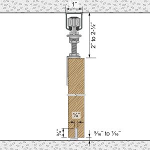 Drawing with dimensions of our SLID'UP 1200 for 1 or 2 exterior doors