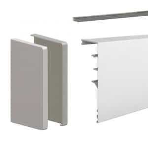 Aluminum valance for wall mounting for SLID'UP 160, 170