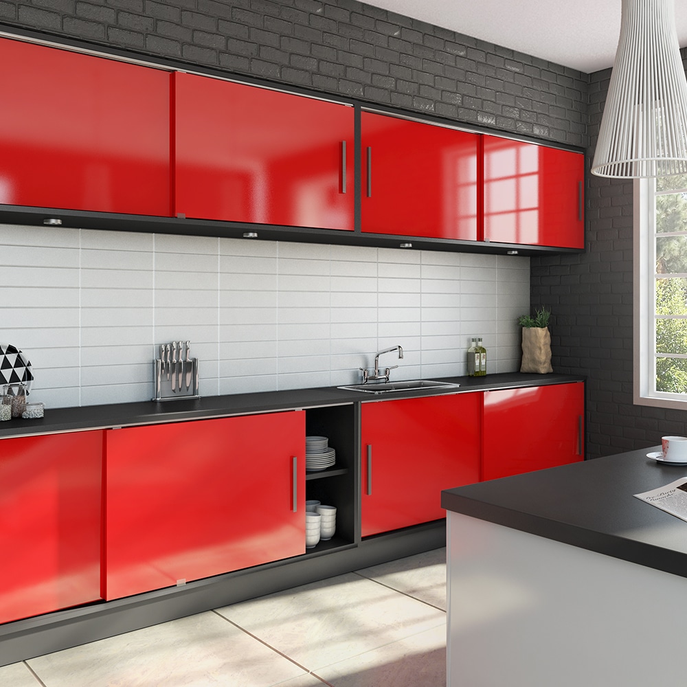 Bypass cabinet door hardware kits