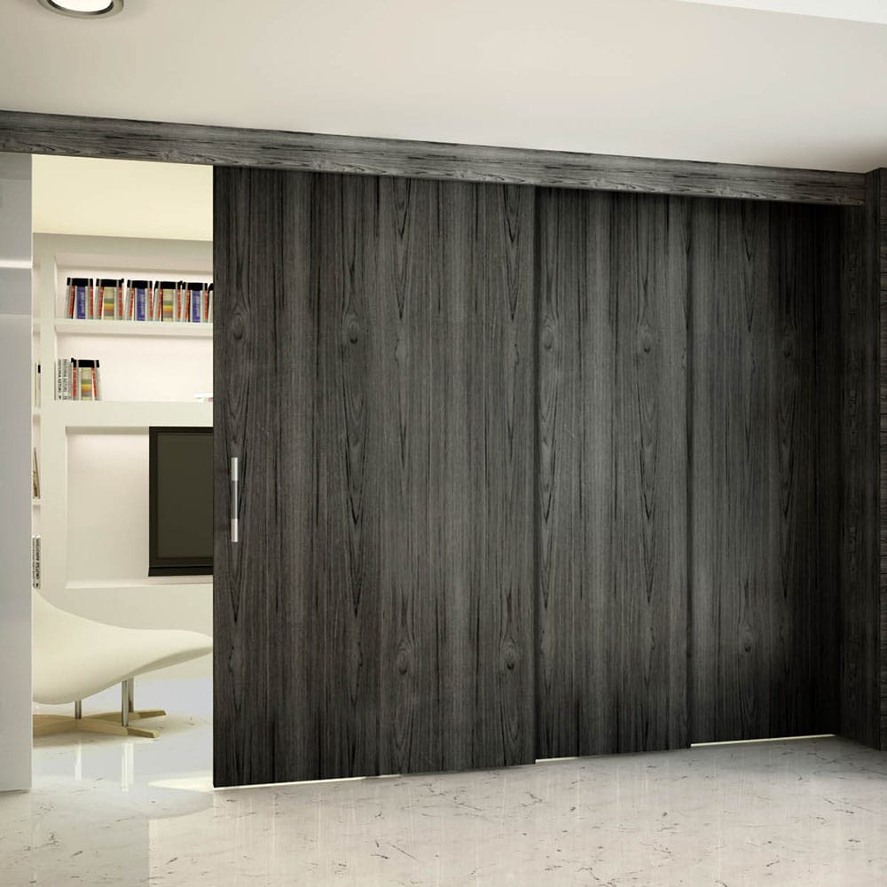 Telescopic door hardware